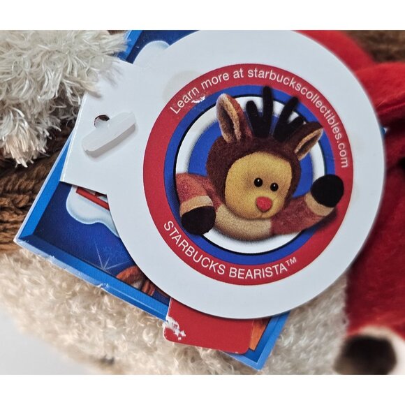 Starbucks Bearista Rudolph The Red-Nosed Reindeer Plush Toy 2003 Edition - Picture 3 of 16